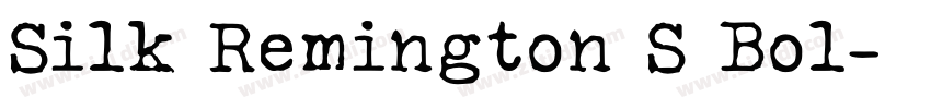 Silk Remington S Bol字体转换 Silk Remington S Bol字体转换